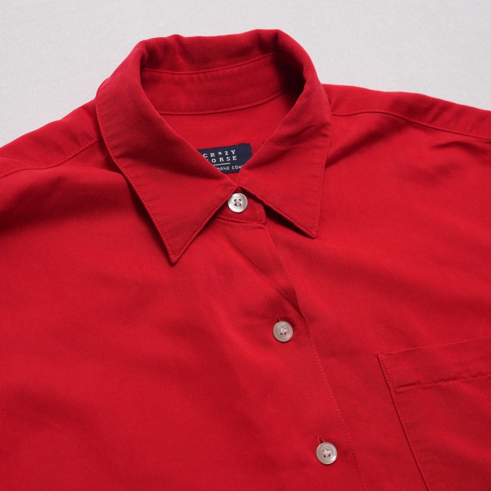 Crazy Horse Womens Medium Red Career Button Up Office Casual Shirt - Picture 4 of 16